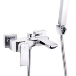 Cobra Arrive Bath Mixer Exposed Wall Type with Hose, Handshower & Holder Chrome