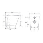 Vaal Entice Pan Rimless Back To Walll White - Image 2
