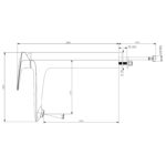 Cobra Recess Basin Mixer Raised Chrome - Image 2