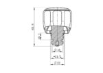Cobra Metsi Standard Light Pattern Headpart 1/2 Chrome - Image 2