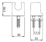Cobra Hand Shower Holder 1 Position Chrome - Image 2