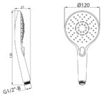 Cobra Pause Hand Shower Round Chrome - Image 2