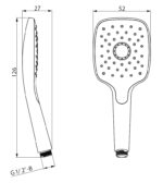 Cobra Pause Hand Shower Square Chrome - Image 2