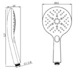 Cobra Breathe Handshower Round 3 Spray 125mm Chrome - Image 2