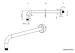 Cobra Seine Shower Arm Round 300mm Matte Black - Image 2
