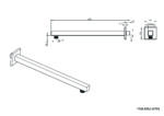 Cobra Arrive Shower Arm Square 400mm Matte Black - Image 2