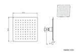 Cobra Arrive Shower Head 1 Spray Square 200 Matte Black - Image 2