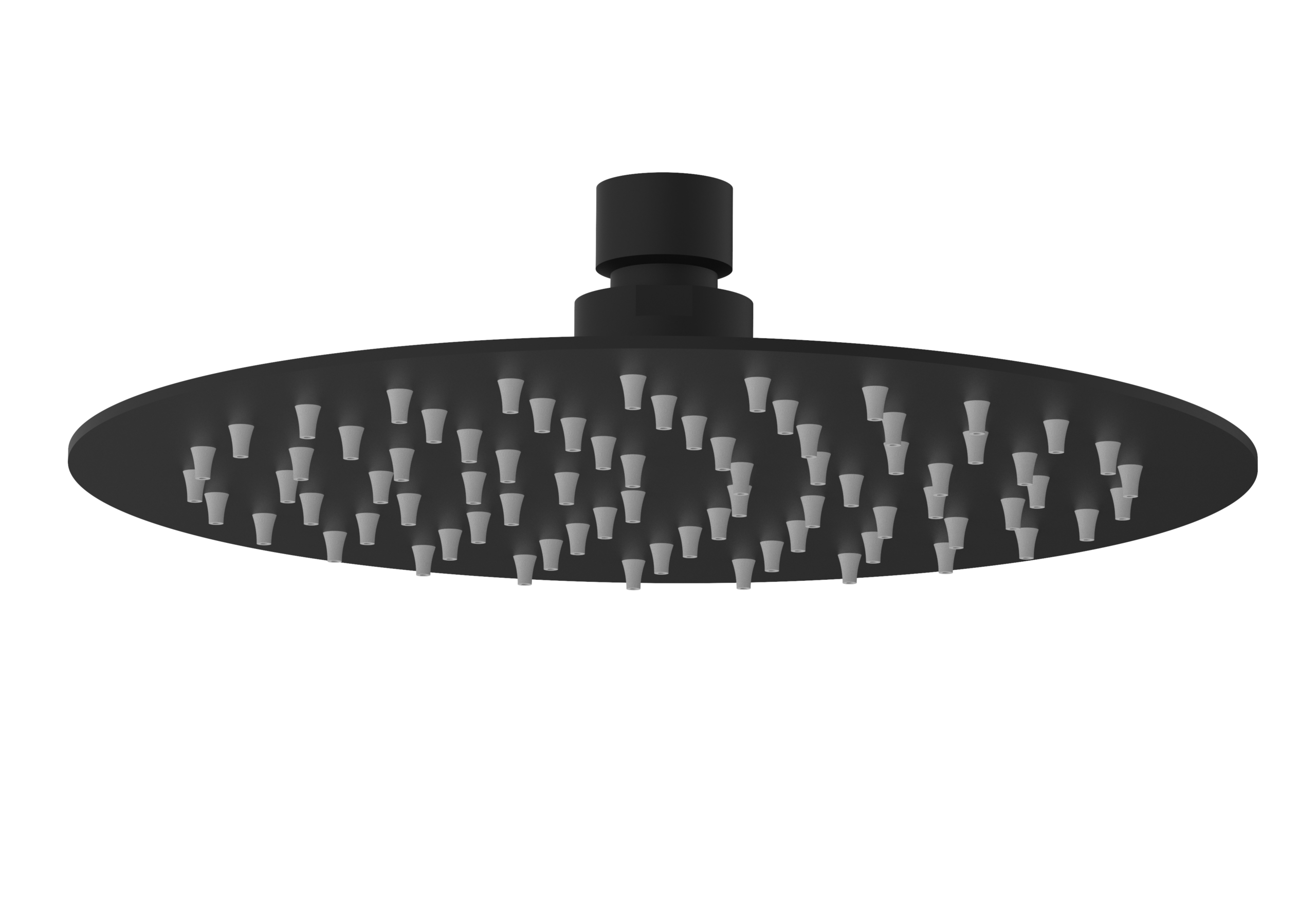 FSACHSS2-5ET01_ZOczaFF.png Cobra Seine Shower Head 1 Spray Round 200mm Matte Black - Image 1