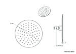 Cobra Seine Shower Head 1 Spray Round 200mm Matte Black - Image 2