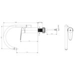 Cobra Recess Sink Mixer Pillar Type C-Spout Chrome - Image 2