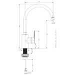 Cobra Breathe Sink Mixer Pillar Type C-Spout Chrome - Image 2