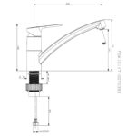 Cobra Snug Sink Mixer Pillar Type Chrome - Image 2