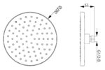Cobra Arrive Shower Head 1 Spray Round Flow Rate Restricted to 10.0 l/min 200 Chrome - Image 2