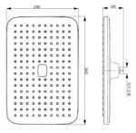 Cobra Breathe Shower Head 1 spray Rectangular 360x240 White Faceplate - Image 2