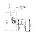 Cobra Nile Bath/Shower Concealed Mixer 3 Ports 1/2 FI Chrome - Image 2