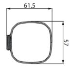 Cobra Wall Outlet Square Brass Water Way Chrome - Image 2