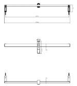 Cobra Arrive Shower Rail & Holder Square 600mm Chrome - Image 2