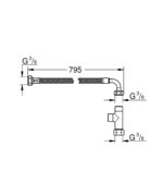 Grohe Accessory set shower hose and T piece - Image 2