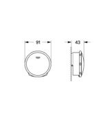 Grohe Talentofill Inlet-, pop-up and waste-system brushed hard graphite - Image 2