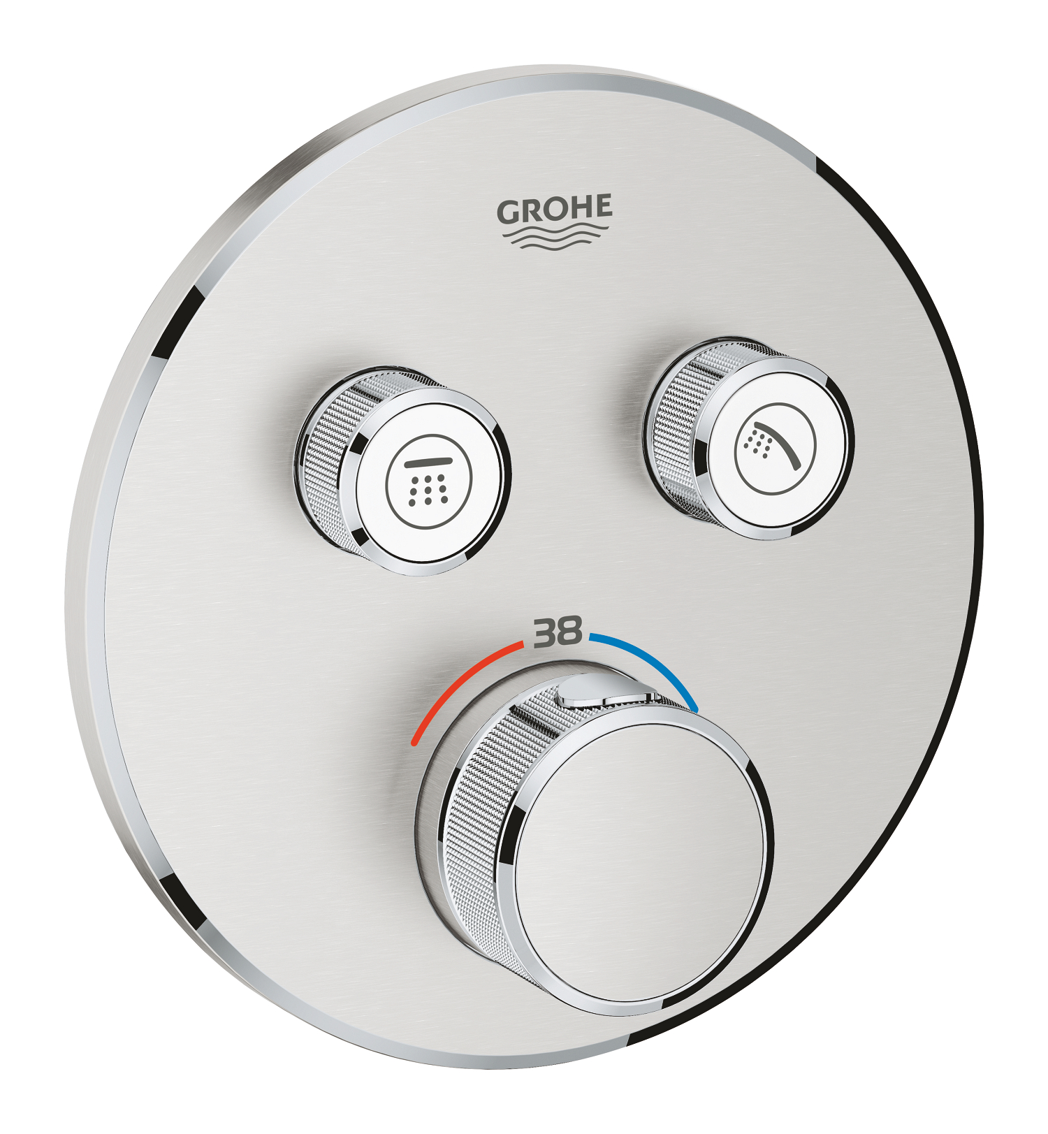 G-29119DC0.jpg Grohe Grohtherm SmartControl Thermostat for concealed installation with 2 valves supersteel - Image 1