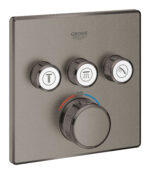 Grohe Grohtherm SmartControl Thermostat for concealed installation with 3 valves brushed hard graphite