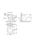 Grohe Bau Ceramic Wall hung WC alpine white - Image 2