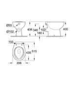 Grohe Bau Ceramic Floor standing WC alpine white - Image 2