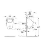 Grohe Bau Ceramic Urinal alpine white - Image 2