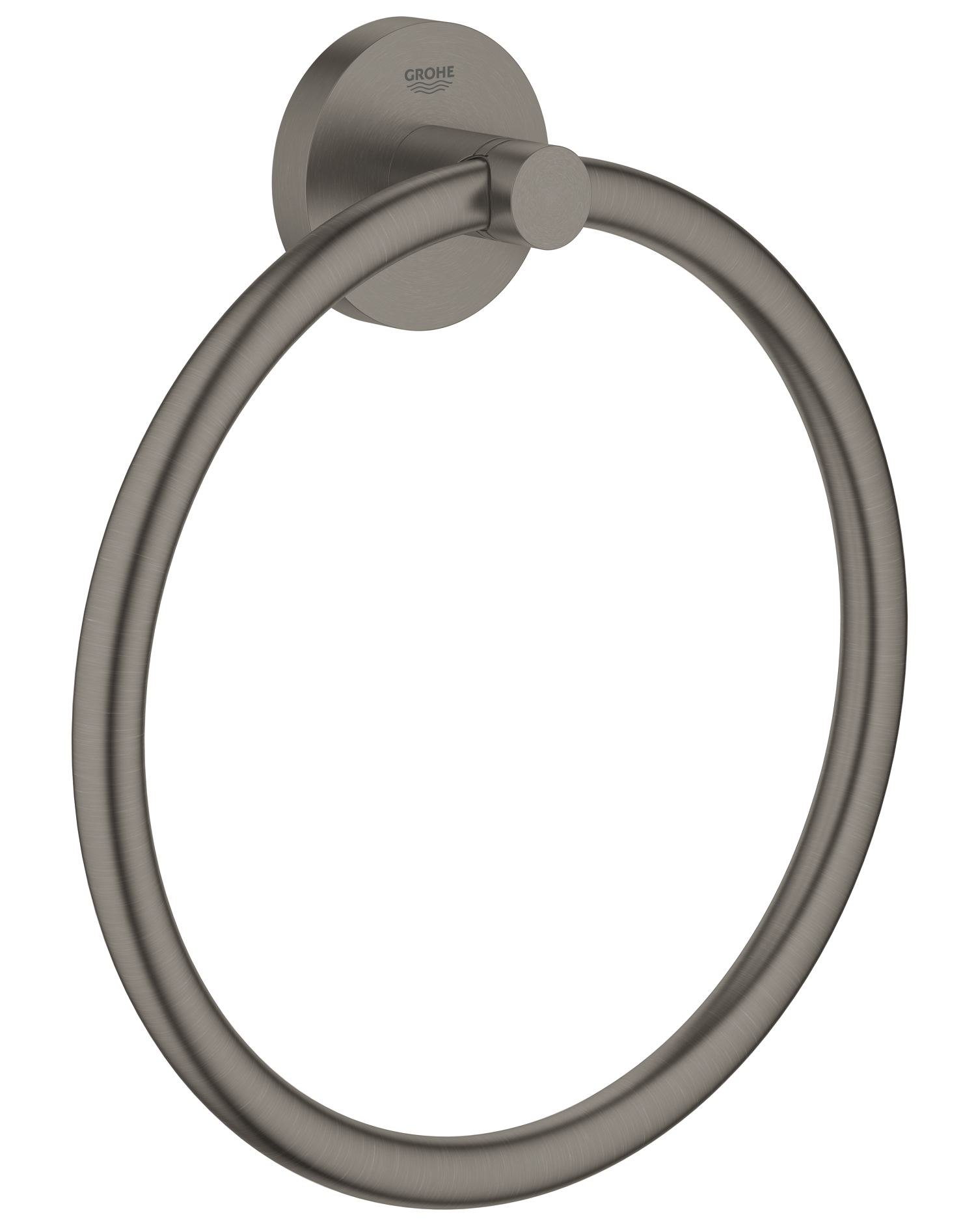 G-40365AL1.jpg Grohe Essentials Towel ring brushed hard graphite - Image 1