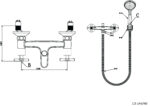 Cobra Ledimo Original Light Pattern Bath Diverter Mixer Wall Type & Handshower 1/2 MI Chrome - Image 2