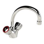Cobra Metsi Original Light Pattern Sink Mixer Swivel Spout Pillar Type M10X1/2 FI Chrome