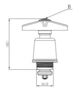 Cobra Star Standard Light Pattern Headpart 1/2 Chrome - Image 2