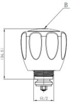 Cobra Metsi Standard Light Pattern 1/2 Headpart Chrome - Image 2