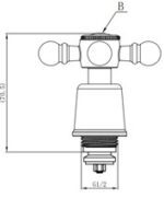 Cobra Roma Standard Light Pattern 1/2 Headpart Chrome - Image 2