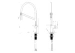 Cobra Refresh Sink Mixer Pillar Type Pull-Down Matte Black - Image 2