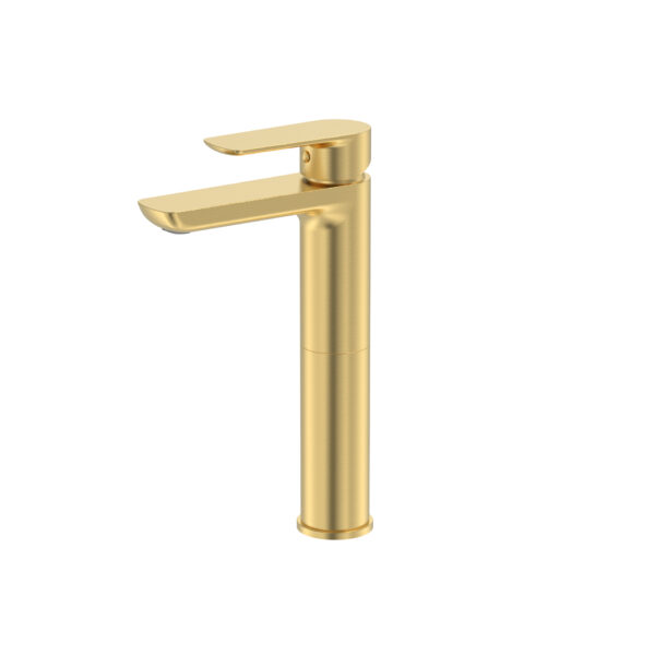 Cobra Seine Basin Mixer Raised Flow Rate Restricted to 7.0 l/min Brushed Gold