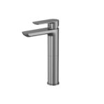 Cobra Seine Basin Mixer Raised Brushed Gun Grey