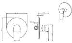 Cobra Seine Bath/Shower Concealed Mixer 3 Ports 1/2 FI Brushed Gold - Image 2