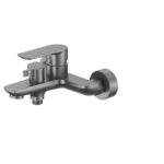 Cobra Seine Bath Mixer Exposed Wall Type Brushed Gun Grey