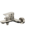 Cobra Seine Bath Mixer Exposed Wall Type Diverter No Handshower Brushed Nickel