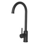 Cobra Savour Sink Mixer Round Swivel High Spout Pillar Type Matt Black