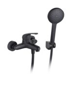 Cobra Zambezi Bath Mixer Exposed Wall Type With Handshower, Hose and Holder Matt Black