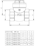 Cobra Swing Check Valve 1022 FXF 1&1/4 Rough Brass - Image 2