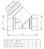 Cobra Strainer Inline 1050 FXF 1/2 Rough Brass - Image 2