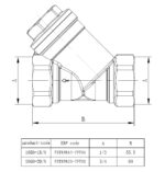 Cobra Strainer Inline 1050 FXF 3/4 Rough Brass - Image 2