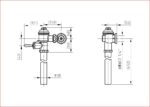 Cobra FM1 Manual Exposed Toilet Flush Valve & Pipe Top Flush Chrome - Image 2