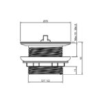 Cobra Waste Bath/Sink Unslotted With Plug 1&1/2 Chrome - Image 2
