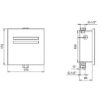 Cobra Electronic Urinal Flush Valve Concealed Square No Touch - Image 2