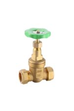 Cobra Gate Valve Green Compression 35mm Rough Brass