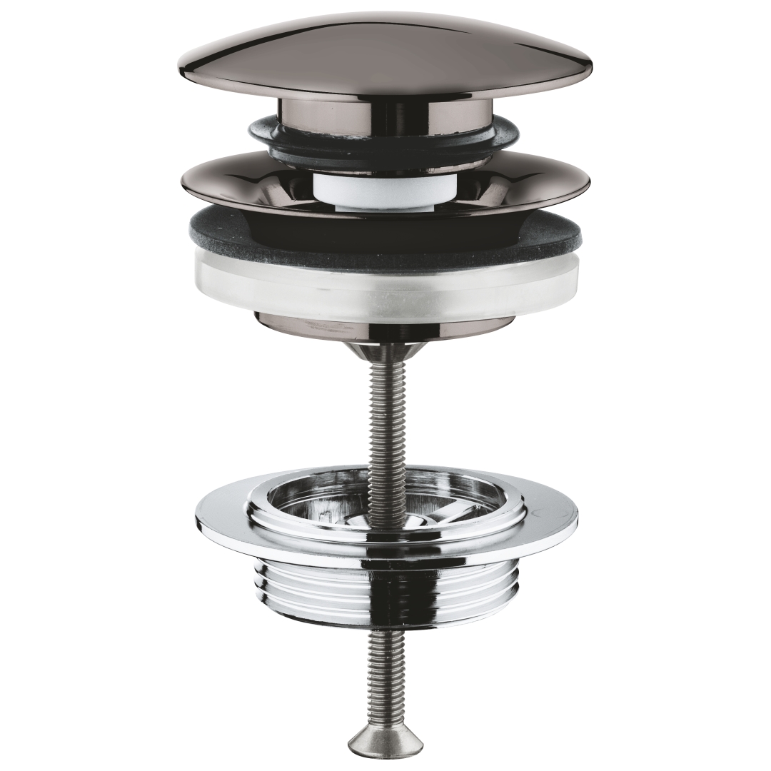 121120090750_5_P4NAGYW.jpg Grohe Waste set with push-open plug hard graphite - Image 1